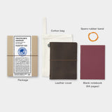 Traveler's Company Leather Notebook, Passport Size