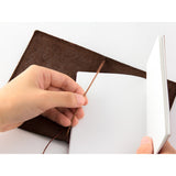 Traveler's Company Leather Notebook, Passport Size