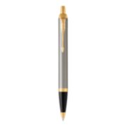Parker IM Ballpoint, Brushed Steel with Gold