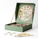 Round Flower Clock Jigsaw, 500 Pieces