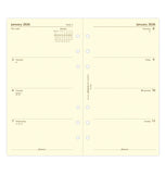 Filofax Refill 2026, Week on Two Pages, Personal Cotton Cream
