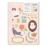 Midori Letter Set, Collage Cat