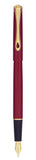 Diplomat Traveller Fountain Pen, Dark Red Gold