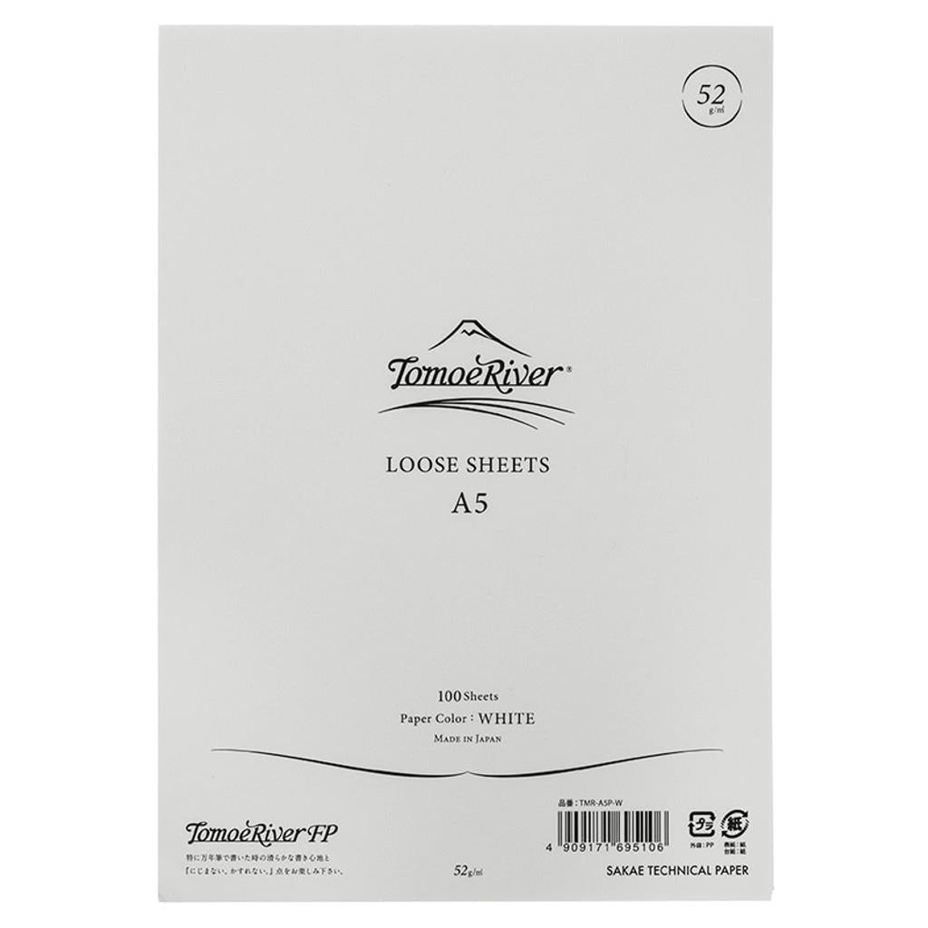 Tomoe River Loose Sheets, Plain A5 White, 52 g/m2 – Bartrums Co Ltd