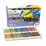 Pentel Oil Pastels Set of 50 Including Metallic & Fluorescent Colours