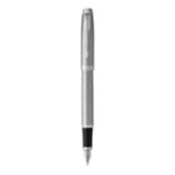 Parker IM Fountain Pen, Brushed Steel with Chrome