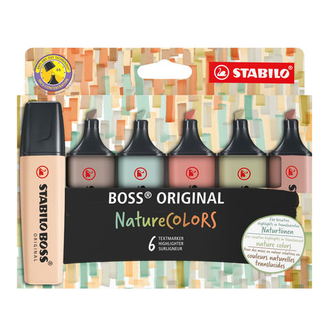 Stabilo Boss Highlighters Nature Colours, 6 Pack