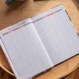 2024 Diary, A5 Hardcover Week to View, Rainbow Waves