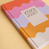 2024 Diary, A5 Hardcover Week to View, Rainbow Waves