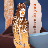 Ark Leather Bookmark, 'I Believe in You' Yeti