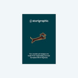 Wooden Pin Badge