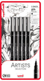 Uni-ball PIN Fineliner Drawing Pen, Artist Selection Set, 5pc