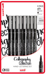 Uni-ball PIN Fineliner Drawing Pen, Calligraphy Set, 8pc