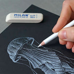 Milan 3 white drawing pencils, thick lead Ø 4 mm