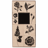 Paper Poetry Stamp Set Flowers, 9 Pieces