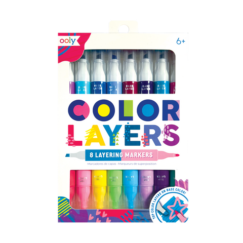 ooly Colour Layers Double Ended Layering Markers - Set of 8