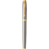 Parker IM Fountain Pen, Brushed Steel with Gold