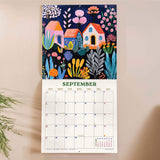 2026 Wall Calendar, Folk Art Plantscapes