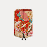 Pen Pot Pattern Cranes Collage, Red