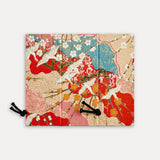 Pen Pot Pattern Cranes Collage, Red