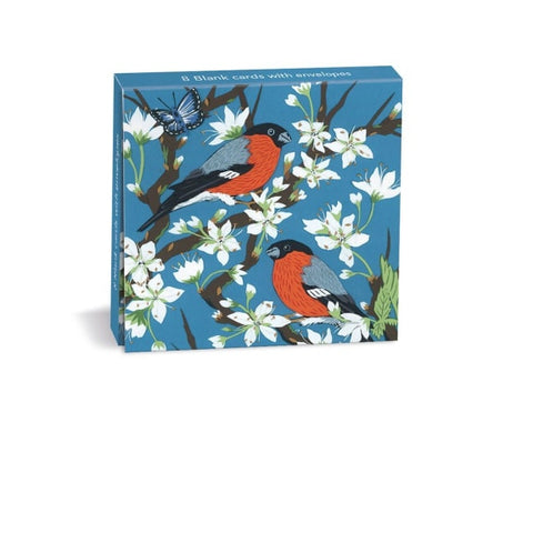 Bullfinches on Blossom, Mini Notecard Set