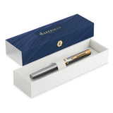 Waterman Impression Fountain Pen, Steel with Gold Trim