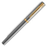 Waterman Impression Fountain Pen, Steel with Gold Trim