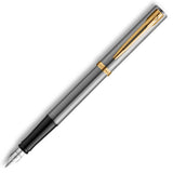 Waterman Impression Fountain Pen, Steel with Gold Trim