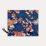 Japanese Pen Pot, Red Blossom & Cobalt Blue