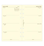 Filofax Refill 2026, Week on Two Pages, Personal Cotton Cream