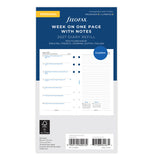 Filofax 2027 Diary Refill, Week On One Page With Notes, Personal, Multilanguage