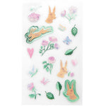 Foil Stickers La Vie en Rose, Flowers & Bunnies