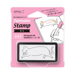 Midori Pre-inked Paintable Cat Stamp