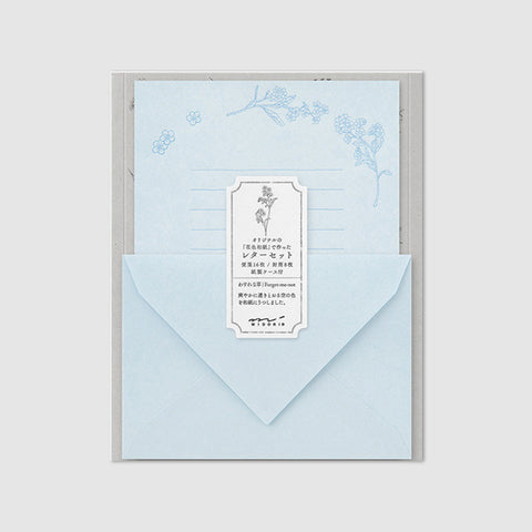 Midori Letter Set, Forget-me-not