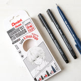 Pentel Drawing Set for Manga, Face 3 Piece Set