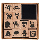 Stamp Set Monster 2x2cm, 13-piece