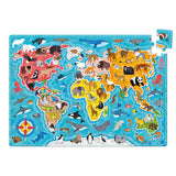Banana Panda Puzzlove Animals Around the World Jigsaw, 60 Pieces