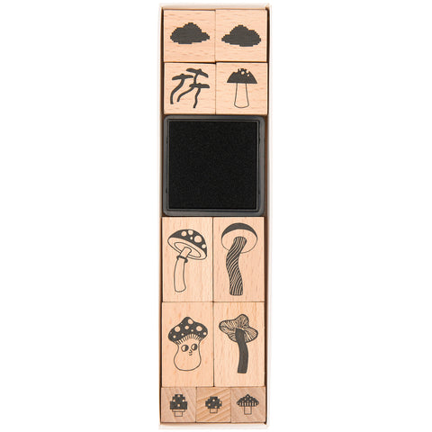 Mushroom 12-piece Stamp Set