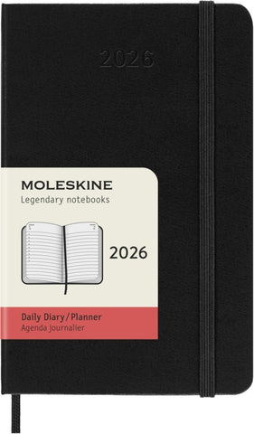 Moleskine 2026 Day to Page Diary, Pocket Hardcover
