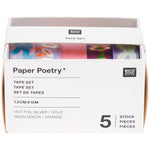 Paper Poetry Tape Set, Shrooom Big Shroomies, 5 Pack