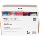 Paper Poetry Tape Set, Shrooom Big Shroomies, 5 Pack