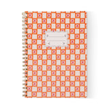 Orange Check A4 Twin Wire Notebook