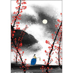 Plum Blossoms on a Moonlit Night Lined Hardcover Journal, A5