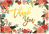 Floral Frame Thank You Notes