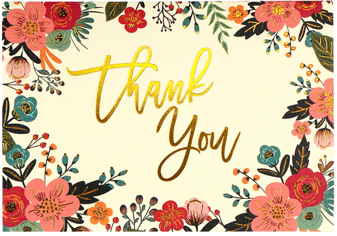 Floral Frame Thank You Notes