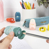Milan Capsule Eraser with Pencil Sharpener, Lava