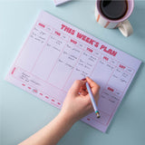 A4 Weekly Planner Pad, Lilac & Plum