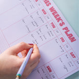 A4 Weekly Planner Pad, Lilac & Plum