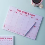 A4 Weekly Planner Pad, Lilac & Plum