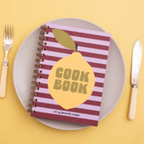 Recipe Book Journal A5, Hardback, Lemon Zest
